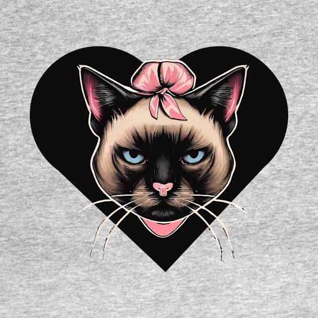 Siamese cat love by C-Digitalart